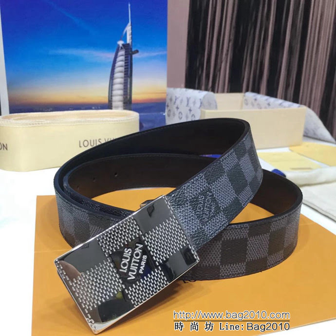 路易威登LV 經典款 Skyline雙面腰帶 兩種佩戴方式 金屬搭扣 男士皮帶  xfp1119